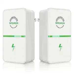 2PCS Power Plug Pro Energy Saver 2026 Updated Stop Watt Smart Power Factor Saver Plug-In Voltage Stabilizer Surge Protector Flame Retardant Energy Saving Box for Home AC Refrigerator Office Appliances