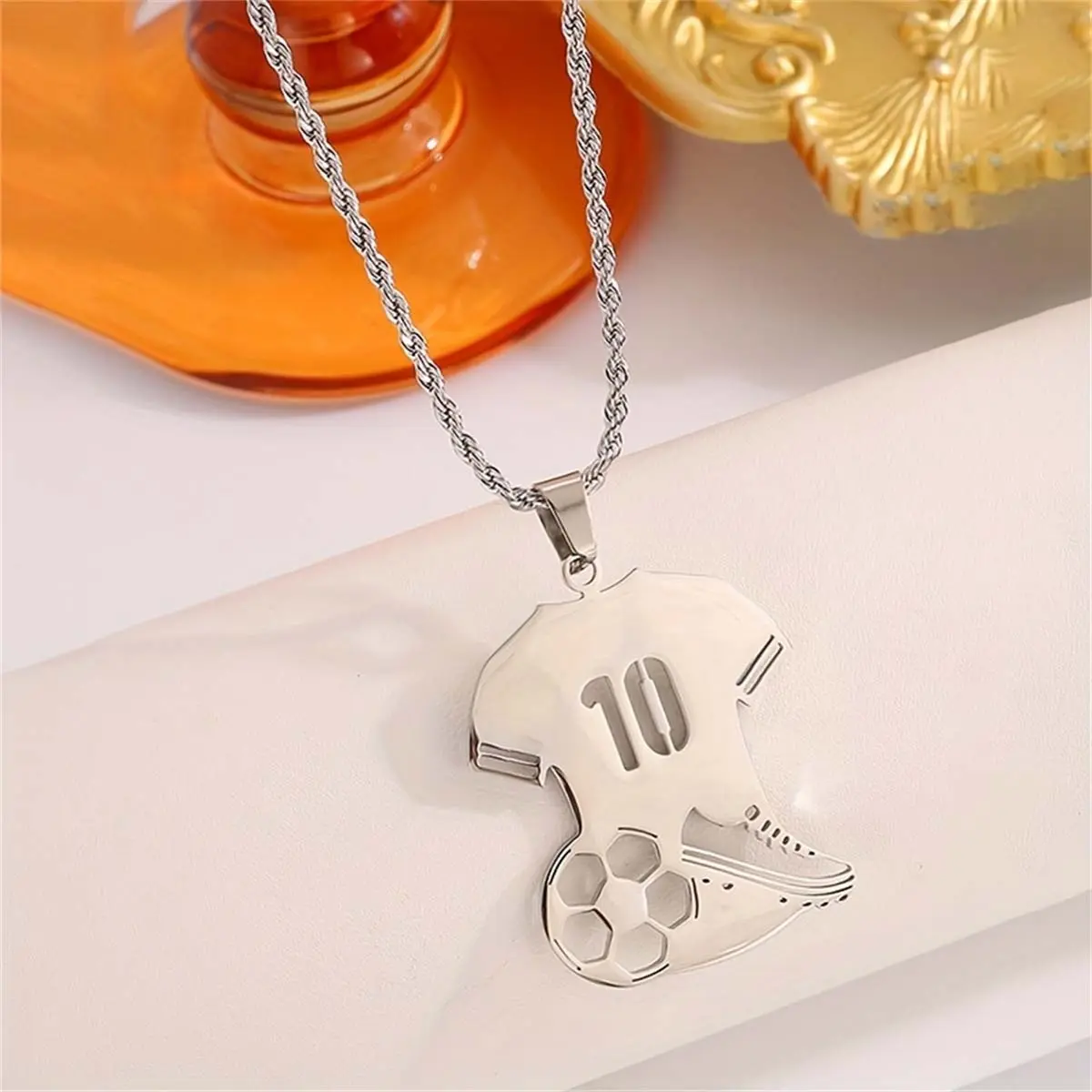 Number 7|10 Sports Necklace – Jersey and Soccer Shoe Pendant for Athletes