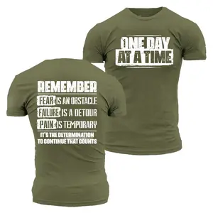 Grunt Style One Day At A Time T-Shirt, Unisex Short Sleeve Casual 100% Cotton, Top Menswear, Tactical Gear, Patriot Shirt