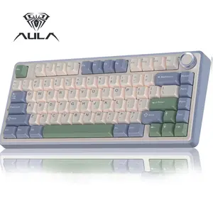 AULA F75 75% Wireless Mechanical Keyboard,Gasket Hot Swappable Custom Keyboard,Pre-lubed Reaper Switches RGB Backlit Gaming Keyboard,2.4GHz/Type-C/BT5.0 Mechanical Keyboard
