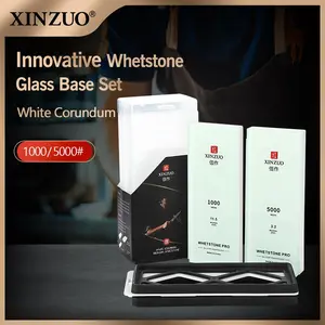 XINZUO Professional Kitchen Whetstone,Select High-quality White Corundum,1000#Coarse Grinding/5000#Fine Grinding,Efficient Knife Sharpening,Suitable for Various Knives
