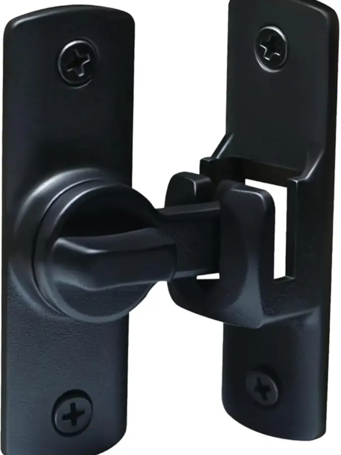 Upgraded Barn Door Lock - 90/180 Degree Flip Door Latch, Protecting Safety Sliding Gate Latches for Barn, Garden, Bathroom, Cabinet, Window, Sliding Door