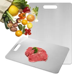 Stainless Steel Double Sided Chopping Board, Multi Size Non-Slip Cutting Board, Kitchen Chopping Board for Meat & Vegetable cutting board Kitchenware Modern