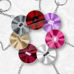K-Pop Record Style Acrylic Keychain, Double Sided Vinyl Disc Keychain, Music Lover Keychain, K-Pop Fan Gift, Acrylic Bag Charm