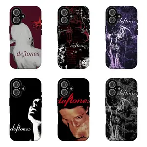 FL-Vintage Deft0nes Collage Phone Case,Dark Y2K Nu Metal Band Tough Case For iPhone 11 12 13 14 15 16 17 Pro Max for Samsung S21 S22 S23 S24 S25 S26-Gift for her/him/fans