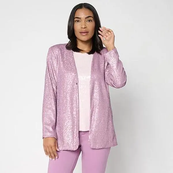 G by Giuliana Black Label Sequin Knit Cardigan
