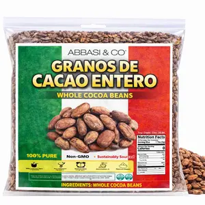 5oz Whole Cacao Beans Granos de Cacao -Raw Cacao Beans | Authentic Mexican Raw Cacao - Premium Quality | Natural - Imported from Mexico