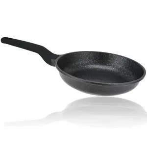 vivicreate 11 inch diameter cast aluminum marble coating non stick fry pan suitable for electric induction gas stove Cookware Frying