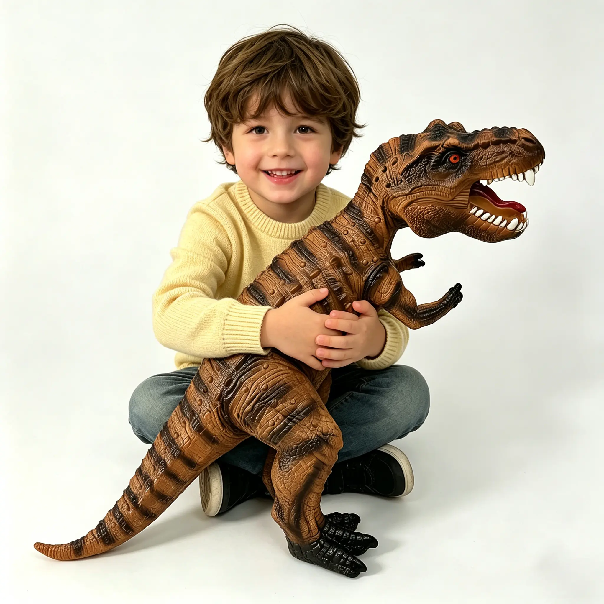 28-in Sturdy Tyrannosaurus Rex Dinosaur Figure - Big Pretend Play Animal Figurine Dinosaurs & Prehistoric Creatures Toy, Gift for Kids Ages 1-8 for Birthdays