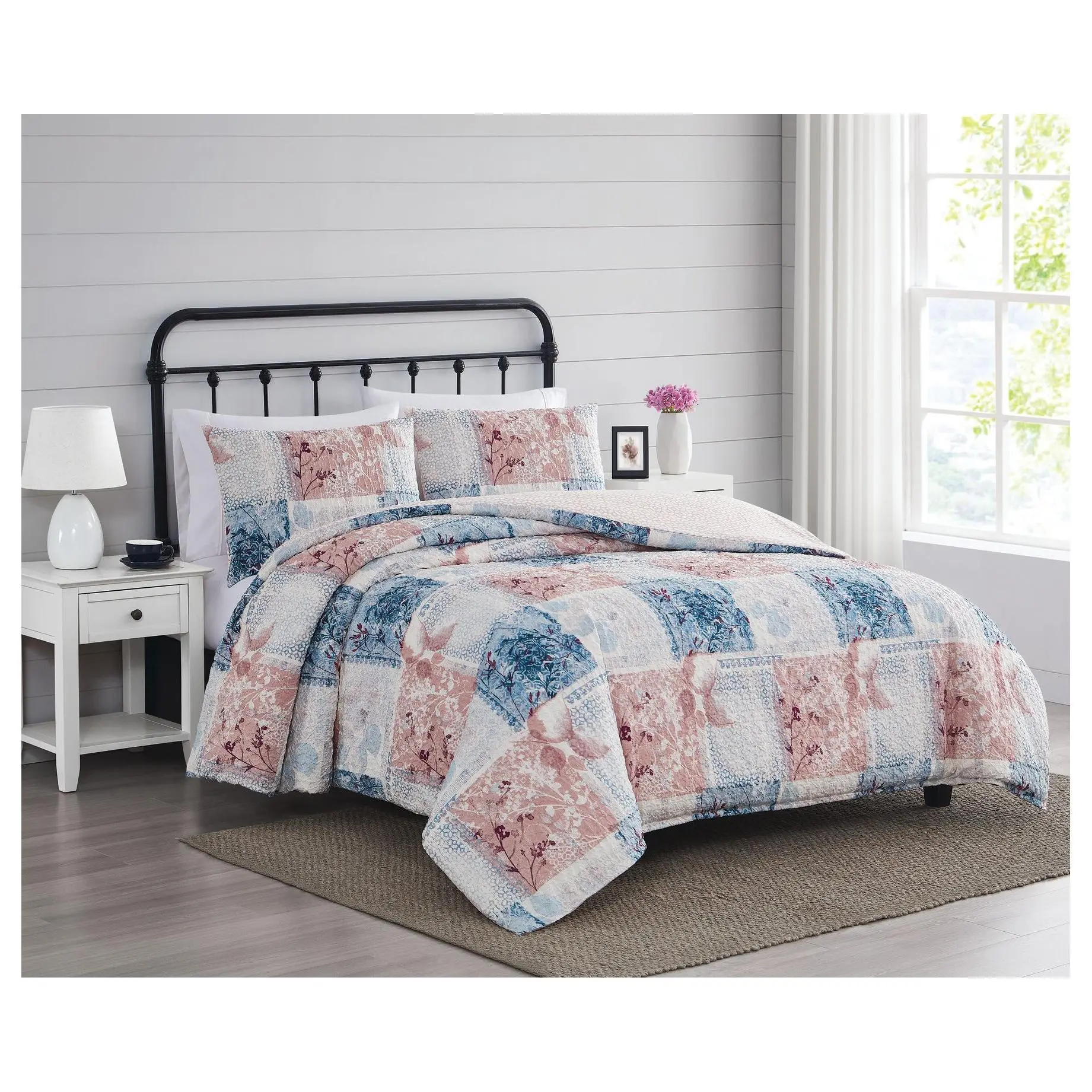 Cannon Textured Lotte Patchwork King 3pc Duvetover Set