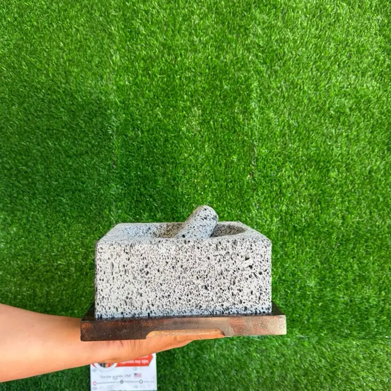 Square Stone Molcajete 8In.