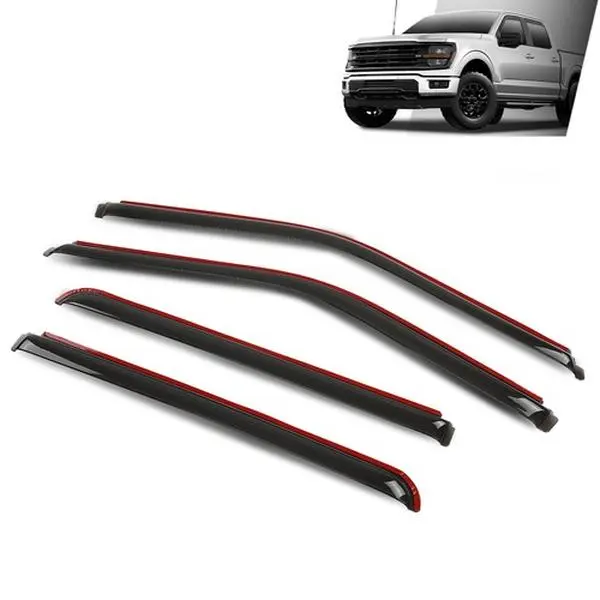 Fit For 15-24 Ford F150 SuperCrew Window Visor In Channel Rain Guards Vent Shade Fit For 15-24 Ford F150 SuperCrew Window Visor In Channel Rain Guards Vent Shade