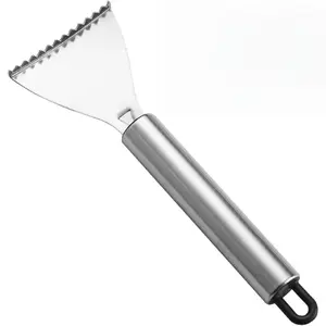 Stainless Steel Fish Scale Planer, Multifunctional Fish Scale Remover with Cutting Function, Kitchenware Kitchen Gadget