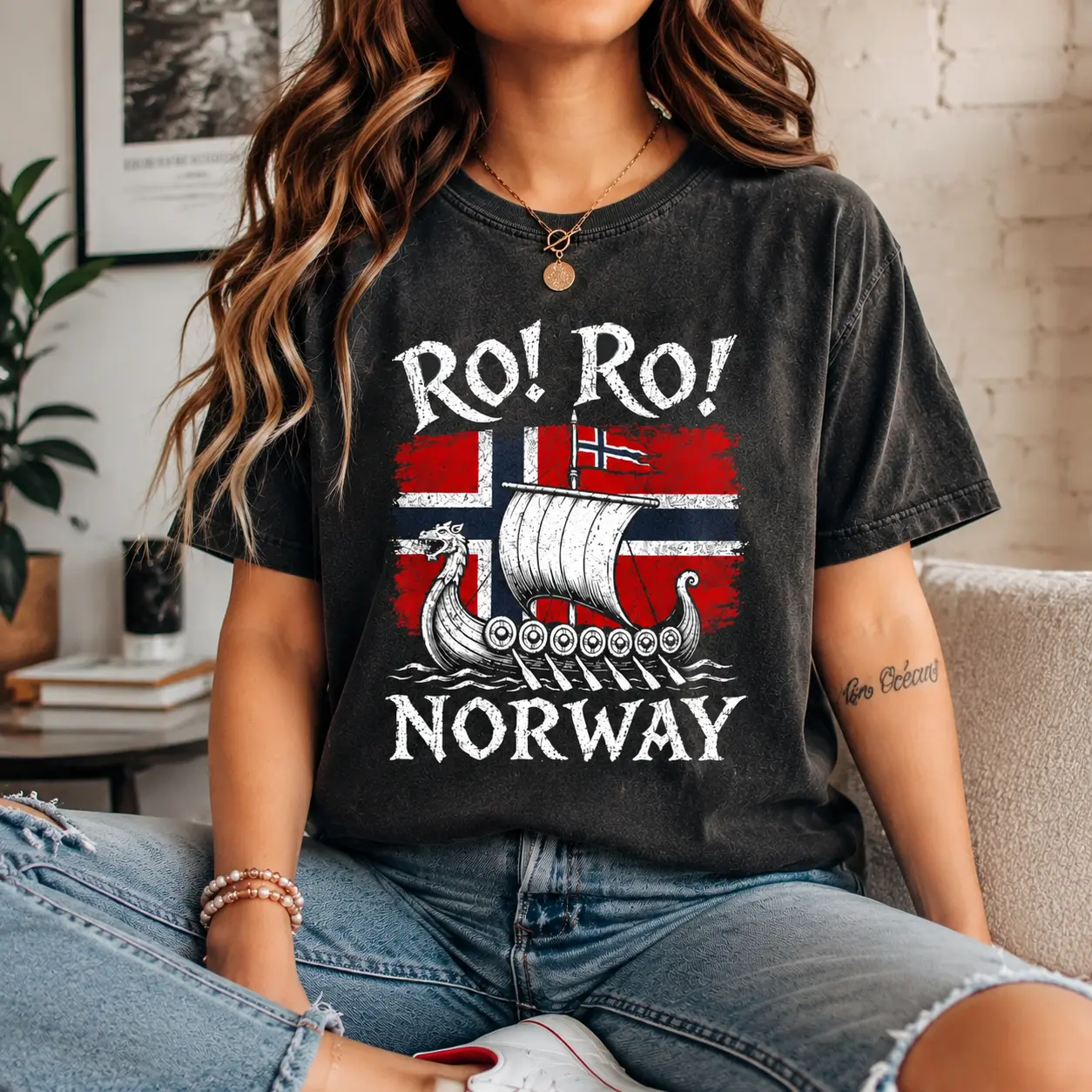 Ro Ro Norway T-shirt, Vintage Viking Ship Shirt, Norwegian Flag Graphic Tee, Retro Nordic Culture Outfit, Summer Streetwear, Womenswear, Unisex Graphic, Comfortable TOP, Gift For Him
