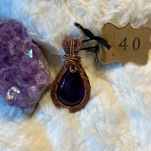 Amethyst Wire Wrap Pendant