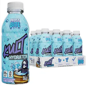 Kult Hydration Electrolyte Replenishment Drink 5 Calories Sugar Free 1015mg Total Electrolytes 16.9 fl oz 12 Pack Energy Booster Sport Beverage