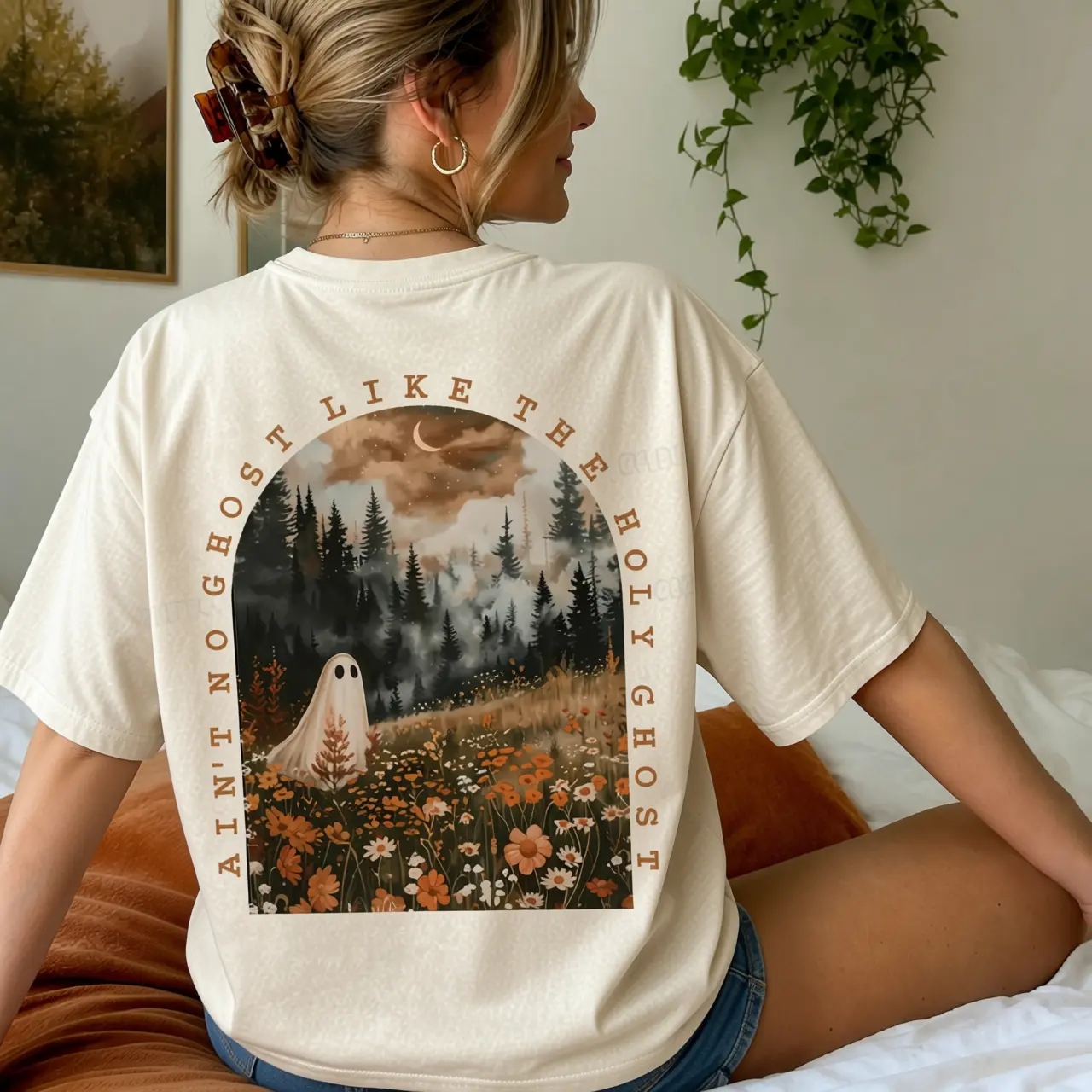 Vintage Ain't No Ghost Like The Holy Ghost Tee | Heavyweight Oversized Cute Christian Shirt