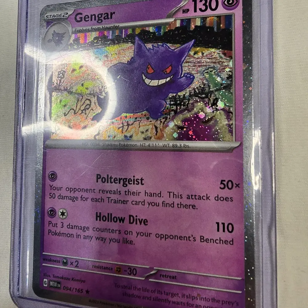 Gengar MEW 094/165 Cosmo Holo Raw Card - TikTok Shop
