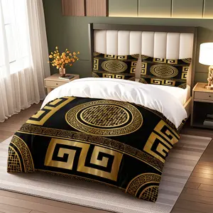 3pcs Bedding Set (one Fitted Sheet Two Pillowcases) Modern Bedroom Bedding Set Bottom Geometric Pattern, Soft Skin-Friendly No Pilling, All Seasons