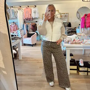 Cheetah Print Denim Pants