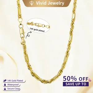 14K Gold Plated Milano Rope Chain Necklace for Men & Women - Shiny Multi-Angle Reflective Gold Chain- 5mm Wide, Waterproof Hip Hop Choker, Perfect Gift for Mother's Day, Valentine's Day & Daily Wear 18/20/24"