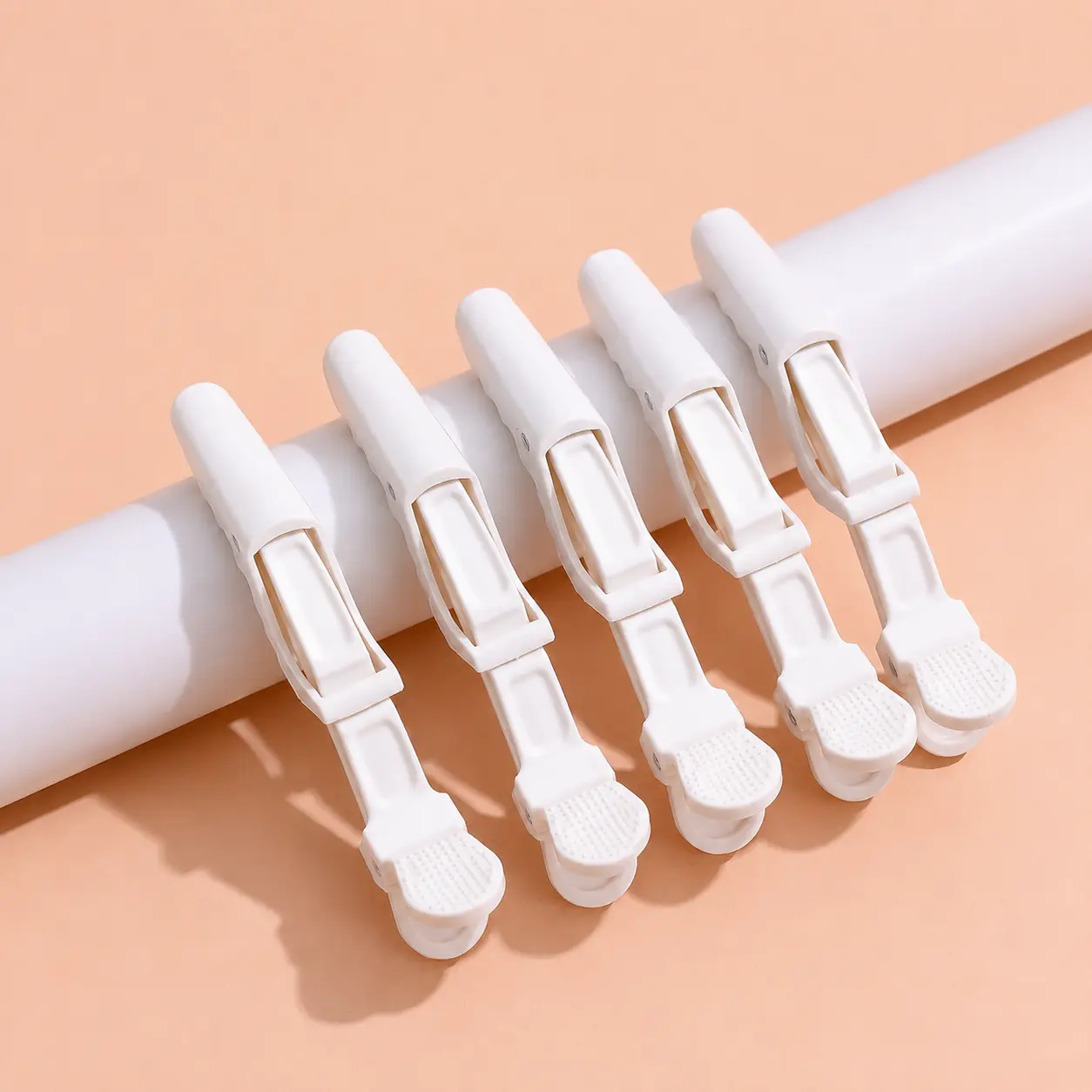 5/10PCS Duckbill Hair Clips, White Plastic Hair Styling Clips for Sectioning Thick or Fine Hair, Makeup, Blowouts, Hair Treatments, DIY Hairstyles and Professional Salon Use