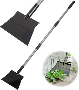 Multifunctional Garden Cleaning Shovel - Heavy Duty Steel Flat With 54" Adjustable Handle, Gardening Scraper, Outdoor Spade Tool for Weeding, Lawn Edging, Digging, Ice Removal