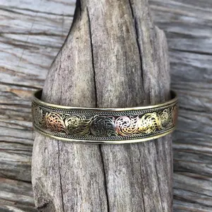 Three Metal Cuff Bracelet - Elegant Design with Metallic Finish, Perfect for Everyday Wear