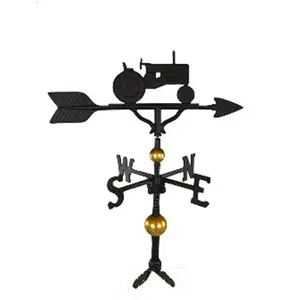 Montague Metal Products 300 Series 32 In. Deluxe Black Arrow Tractor Weathervane - Cast Aluminum, Adjustable Clutch Base, 23.25 In. Outdoor Decor for Car Garage