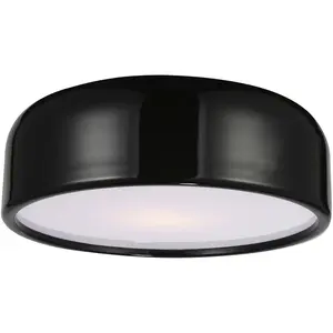 CWI Lighting Campton 3 Light 19 inch Black Drum Shade Flush Mount Ceiling Light 9688C19-3-171