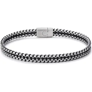 Braided Bracelet for Men, Stainless Steel Nylon Rope String Bracelets,  Fashion   Gifts