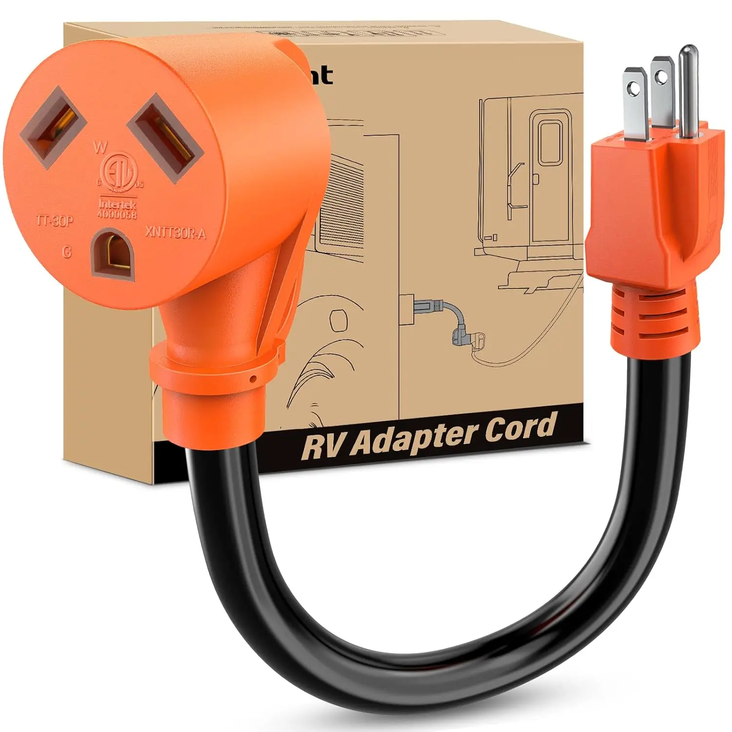 Nilight 15A to 30A RV Power Adapter Cord, 110V Pure Copper 10AWG Heavy-Duty Wires, ETL Listed 5-15P to TT-30R Weatherproof RV Electrical Cable for Outdoor Use | Nilight Store