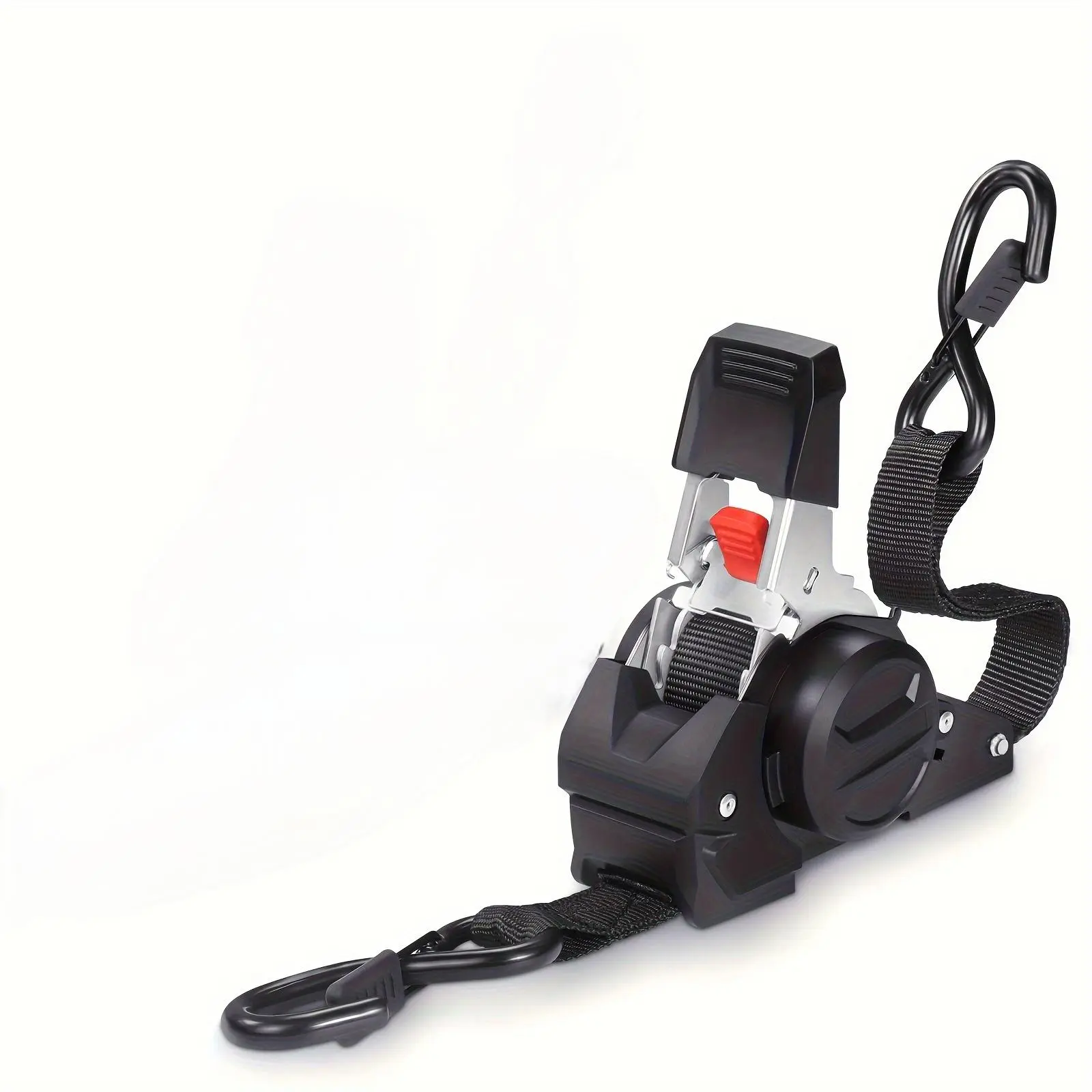 Self-Retractable Ratchet Straps, 1in x 12ft Heavy-Duty Tie Down with S Hooks, 1200lbs Break Strength for Motorcycles, Cargo, Trailers