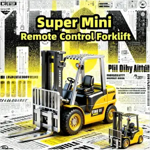 1:64 Scale Mini Remote Control Forklift Alloy Material, Detachable Parts, Stress Relief, Holiday Gift, Desktop Decor, Toy
