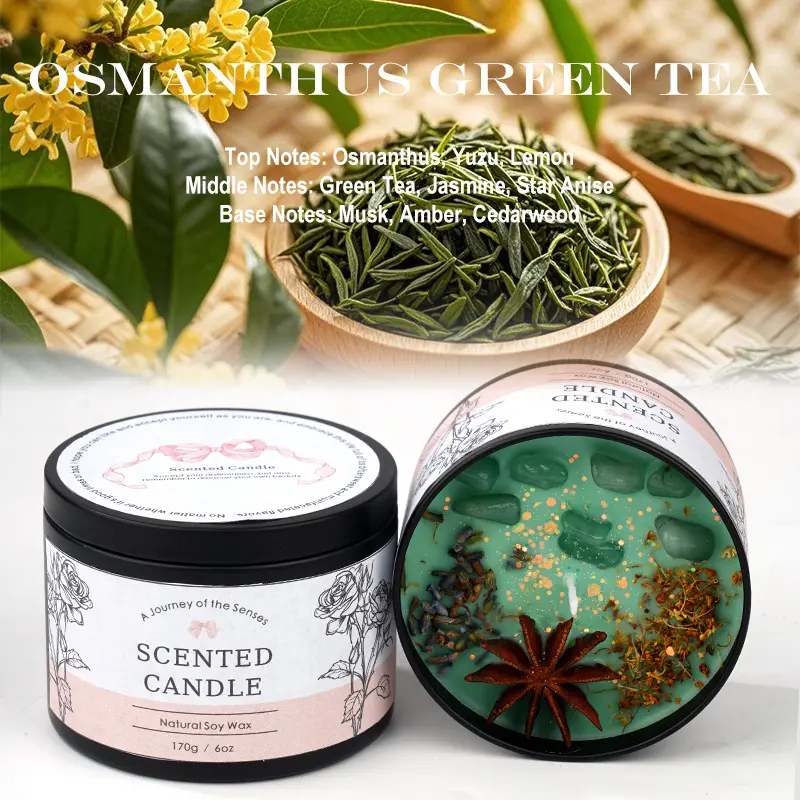 Scented candles for home use, providing long-lasting fragrance indoors. Gift idea for girls. Unique and creative crystal-scented candles.