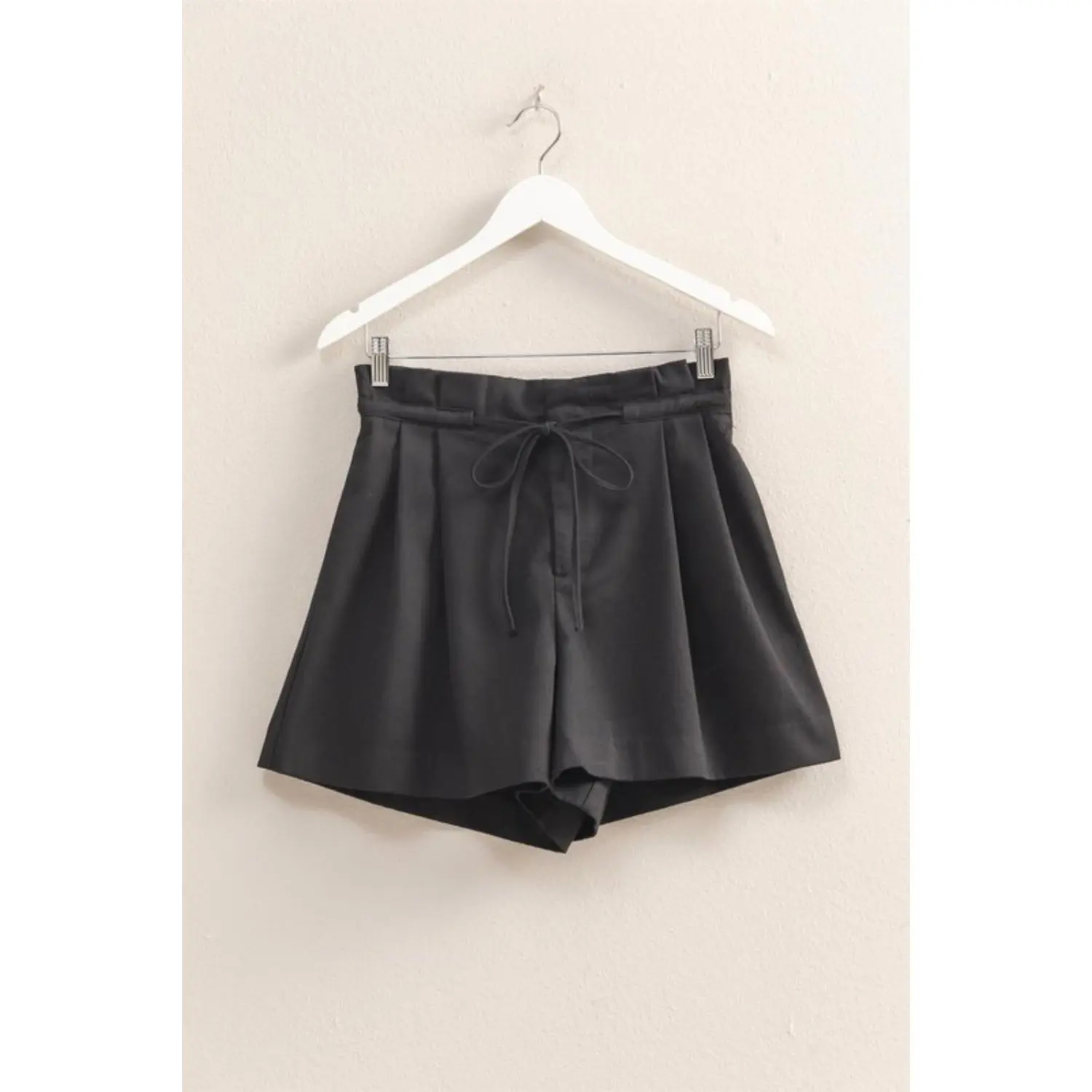 HYFVE High-Waisted Washed Twill Paperbag Shorts