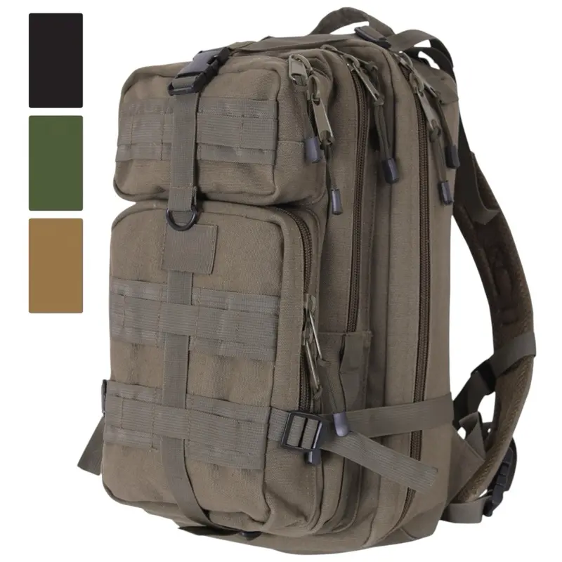 ROTHCO Unisex 25L Tactical Backpack, Heavyweight Cotton Canvas Go Pack with Adjustable Cushioned Straps & Top Handle for Outdoor Adventures, Olive Drab 45040, Coyote Brown, Pocket, Di(2-Ethylhexyl)Phthalate (Dehp), Thick, Zip, Hiking, Weather Resistant
