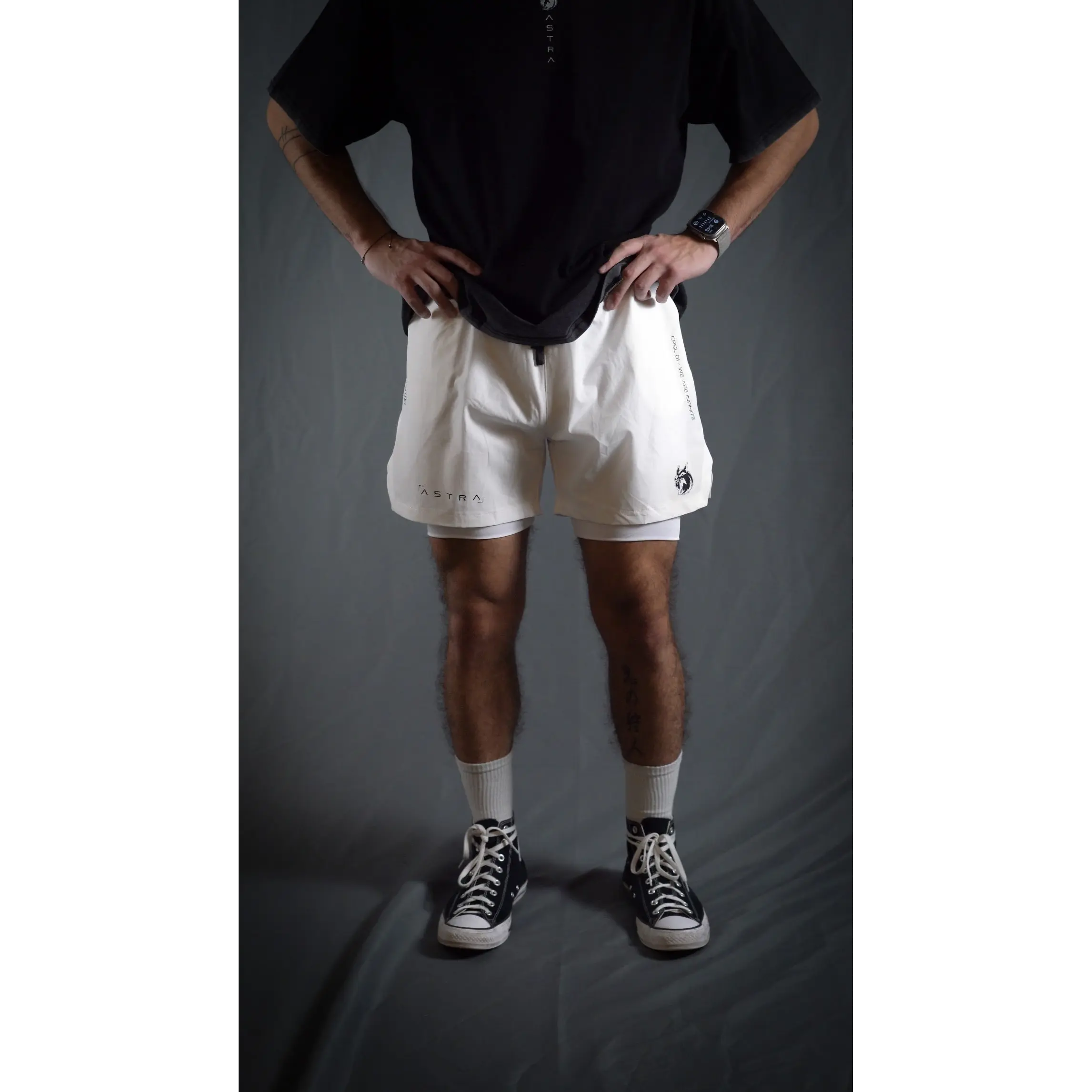 “We Are Infinite” (Sabyrlite+) Compression Shorts (Frost)