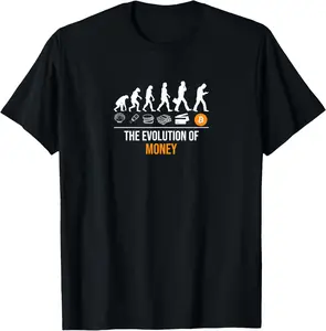 100% Cotton Bitcoin The Evolution Of Money T-Shirt