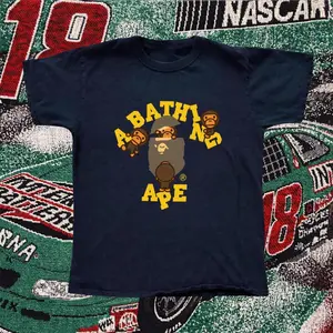 Black shirt with BAPE graphic cotton graphic t-shirt