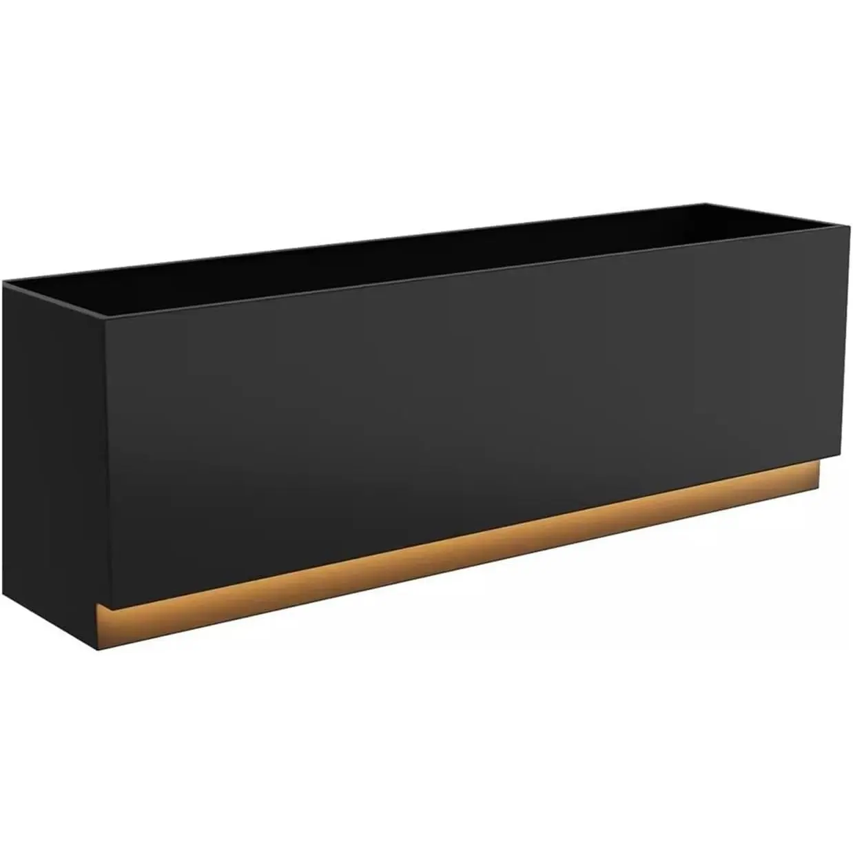 Garvee 47"x16" LED Metal Planter Box with Exterior Light Strips and Controller, Illuminated Raised Garden Bed Featuring Drainage Holes and Snap-On Assembly for Outdoor Patio and Garden Ambiance