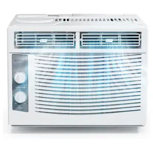 ROVSUN 5000 BTU Window Air Conditioner, Window AC Units with Mechanical Controls & Easy Install Kit, Ideal for Rooms up to 150 Square Feet, 115V/60Hz, White