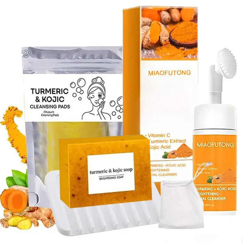 Facial cleanse+turmerictablets+soap+soap dish
