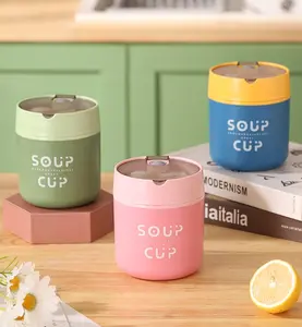 Vacuum Soup Cup Food Container Mini Thermal Lunch Jar With Spoon Insulated Stainless Steel Canister Tumbler