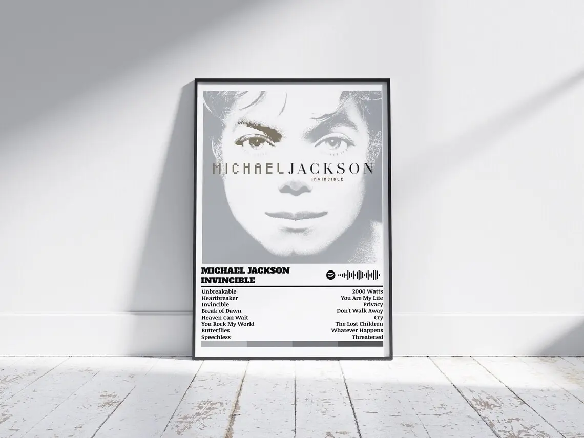 Michael Jackson Poster Print - Invincible Poster - Music Poster - Album Cover Poster - Wall Decor - Music Gift