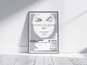Michael Jackson Poster Print - Invincible Poster - Music Poster - Album Cover Poster - Wall Decor - Music Gift