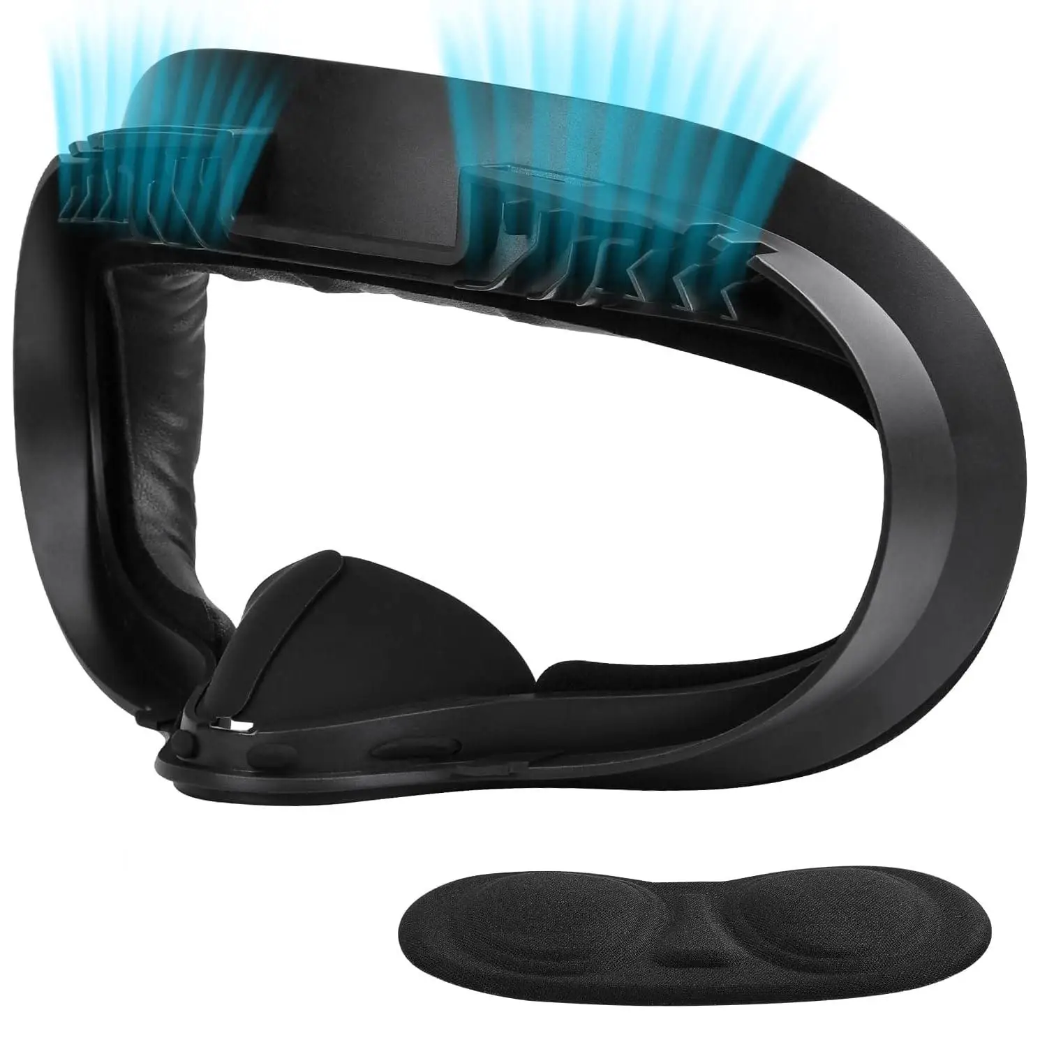 VR Face Cover for Oculus Quest 2, Soft Silicone Mask Face Pad, Washable & Sweatproof VR Face Cover for Meta Quest 2, Breathable Replaceable Pad for Oc