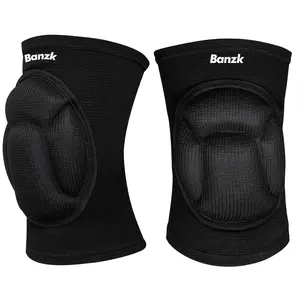 Protective Knee Pads, Thick Sponge Anti-slip, Women's/Men's Knee Pads for Volleyball, Rock Climbing, Cycling, Dancing, Gardening, Flooring, House Cleaning, Construction Work with Thick EVA Foam Liner Black S