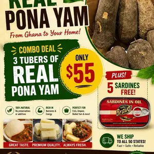 Real Ghana Pona Yam, Plant-Based Gluten-Free Snack