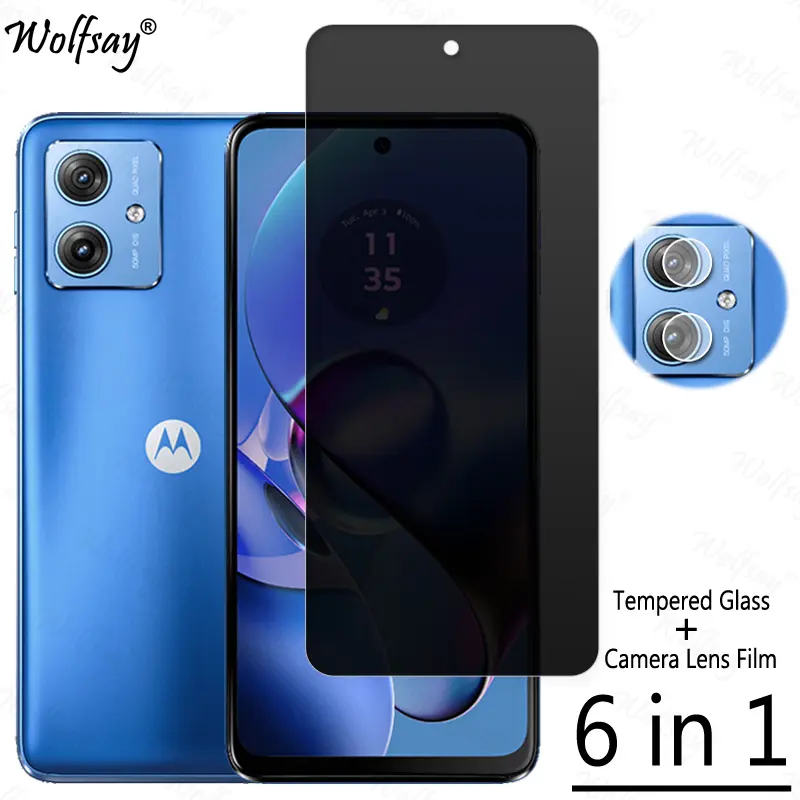 Privacy Screen Protector For Motorola Moto G54 5G Anti-Spy Tempered Glass Moto G54 G84 G64 G14 Camera Glass For Moto G54 Glass